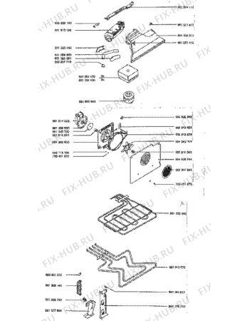 Взрыв-схема плиты (духовки) Aeg 5401B-W - Схема узла Electrical equipment